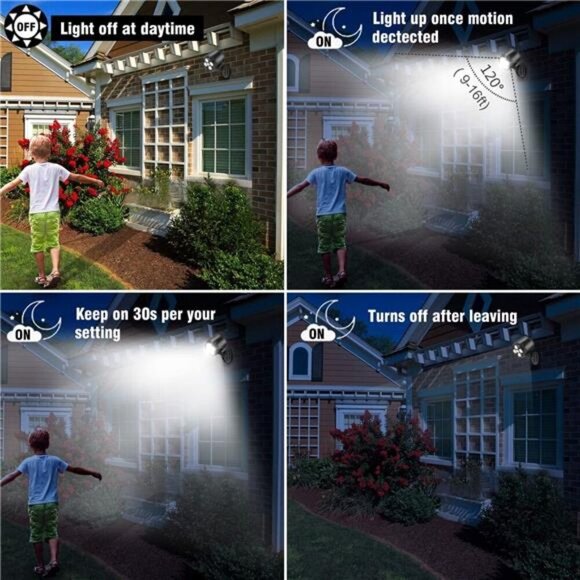 Outdoor Motion Sensor Light Battery Operated, Hotomely IP65 Waterproof - Picture 13 of 14